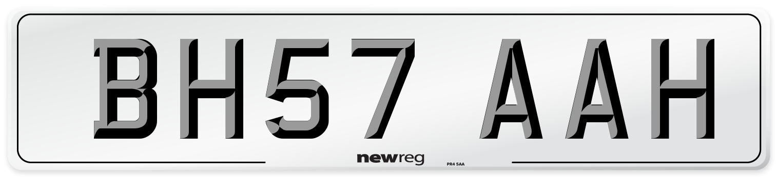 BH57 AAH Number Plate from New Reg